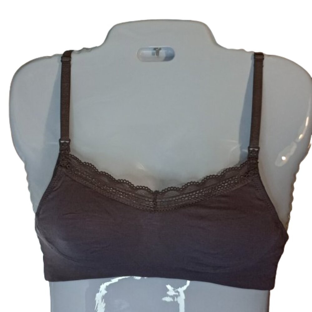 Arabella Women's Modal Lace Trim Maternity and Nursing Bralette for A-C Cups
